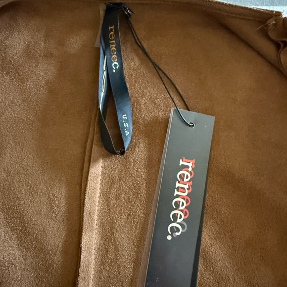 Renee C. Tan Suede Fringe Open-Front Jacket - Picture 5 of 5